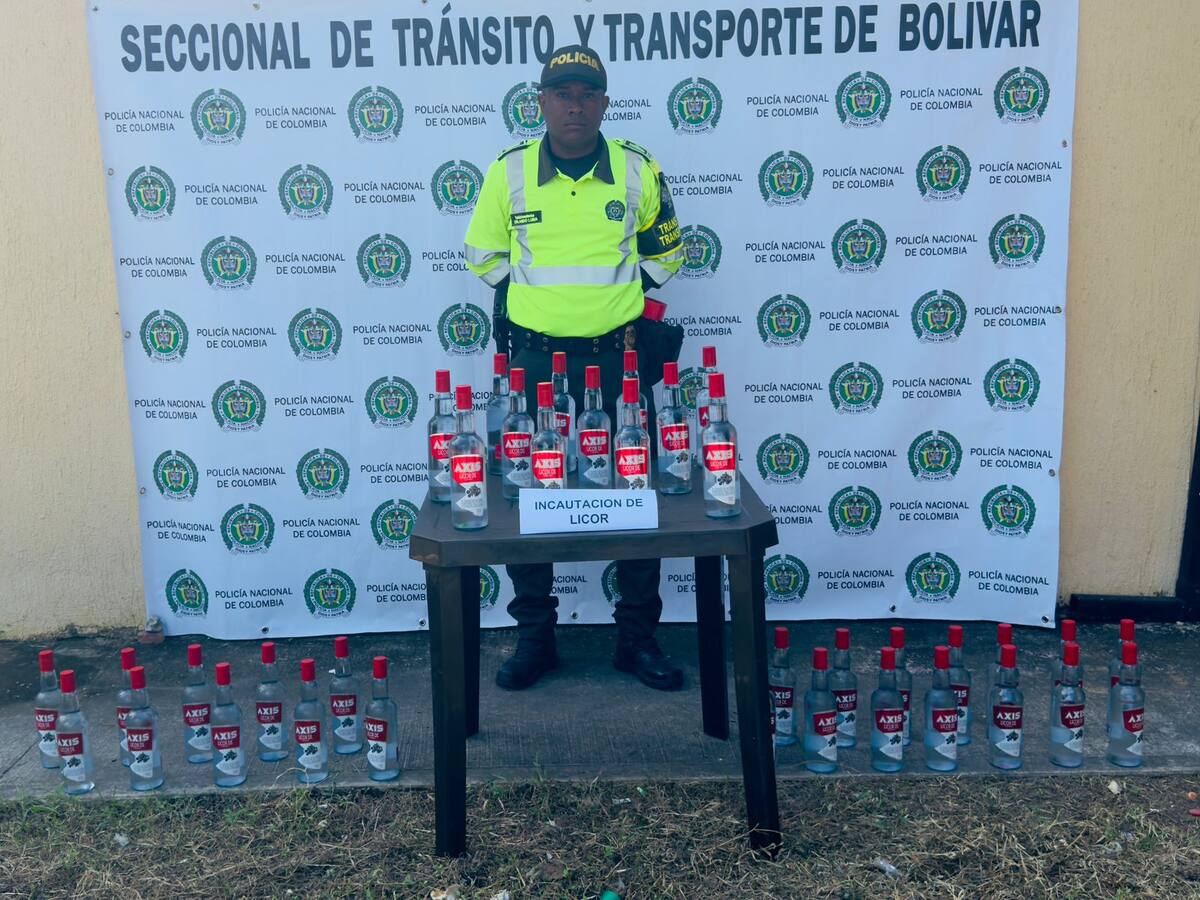 Incautan licor de contrabando en la vía Cartagena–Barranquilla