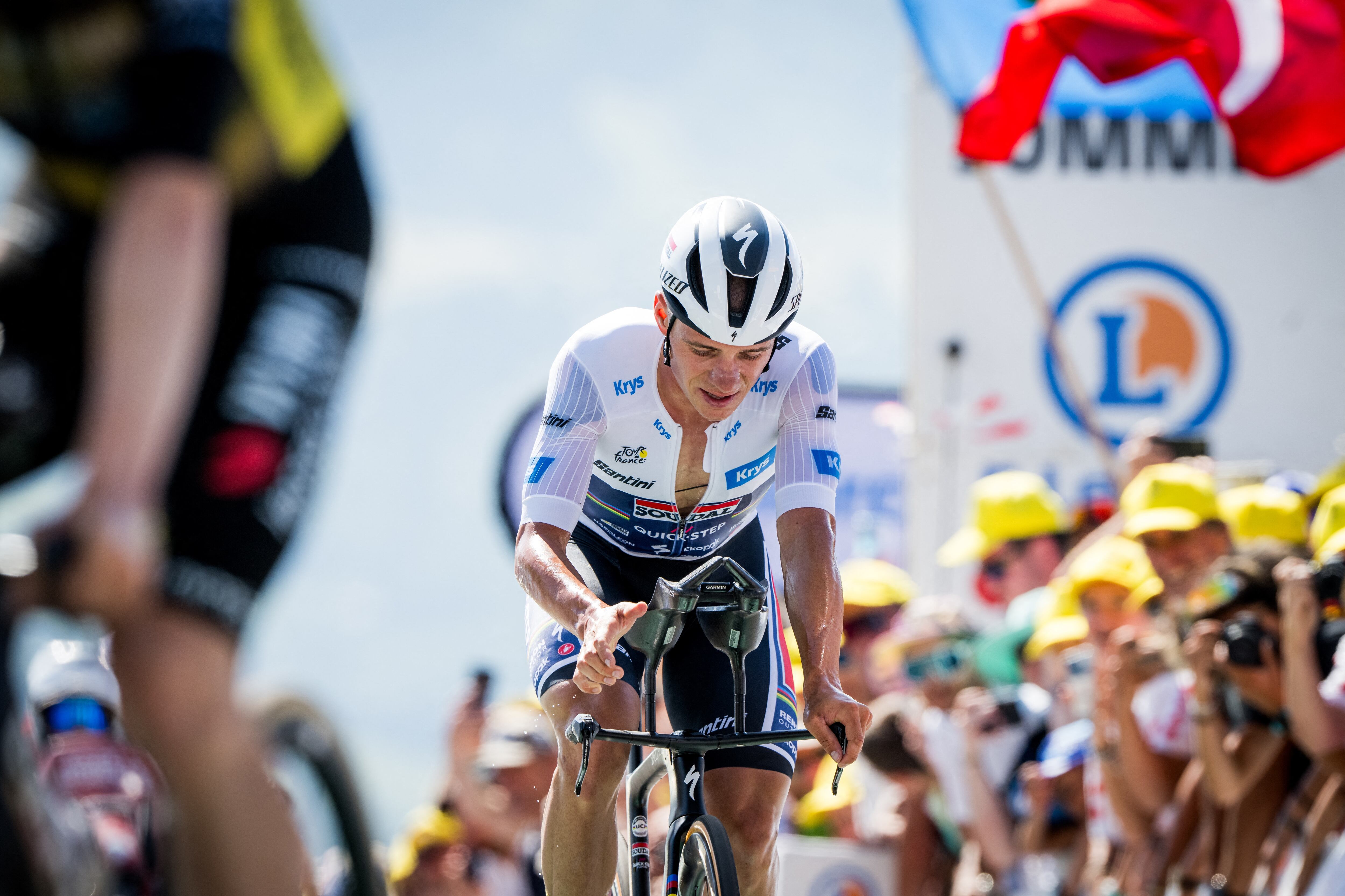 Así queda la general del Tour de Francia 2025, tras el retiro de Remco Evenepoel en la etapa 14. (Photo by JASPER JACOBS / BELGA MAG / Belga via AFP) (Photo by JASPER JACOBS/BELGA MAG/AFP via Getty Images)