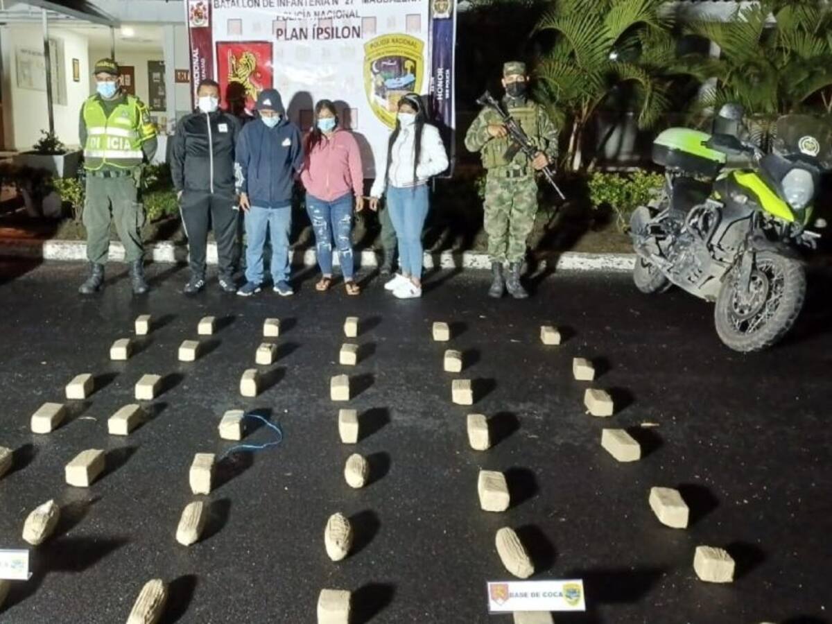 Incautan 39 kilos de pasta base de coca en Pitalito, Huila