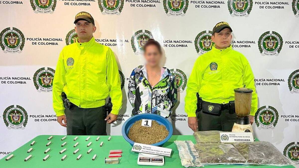 Capturan en Neiva, a alias “Doña Blanca” por el delito de tráfico de estupefacientes