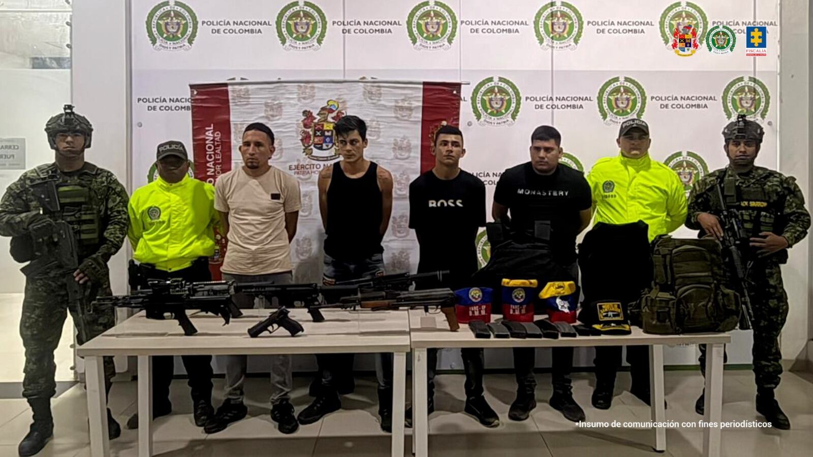 Judicializados cuatro presuntos integrantes de las disidencias de las FARC en Norte de Santander. / Foto: Fiscalía.