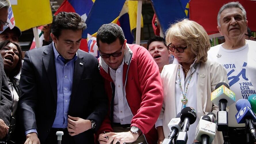 Inscripción de campaña por el "Sí". Foto: