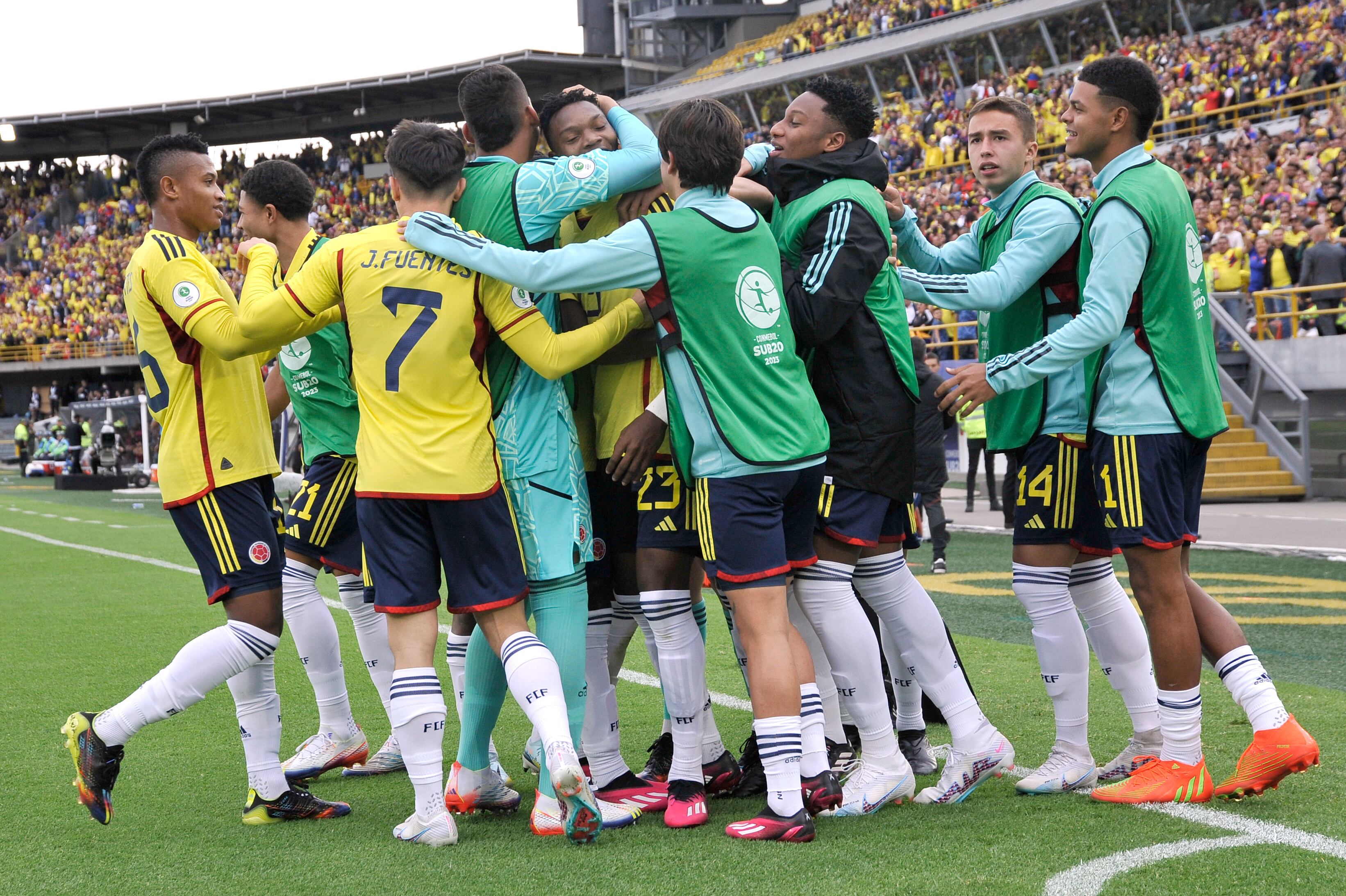 Colombia finalizó tercera del Sudamericano Sub-20. (Photo by Guillermo Legaria Schweizer/Getty Images)