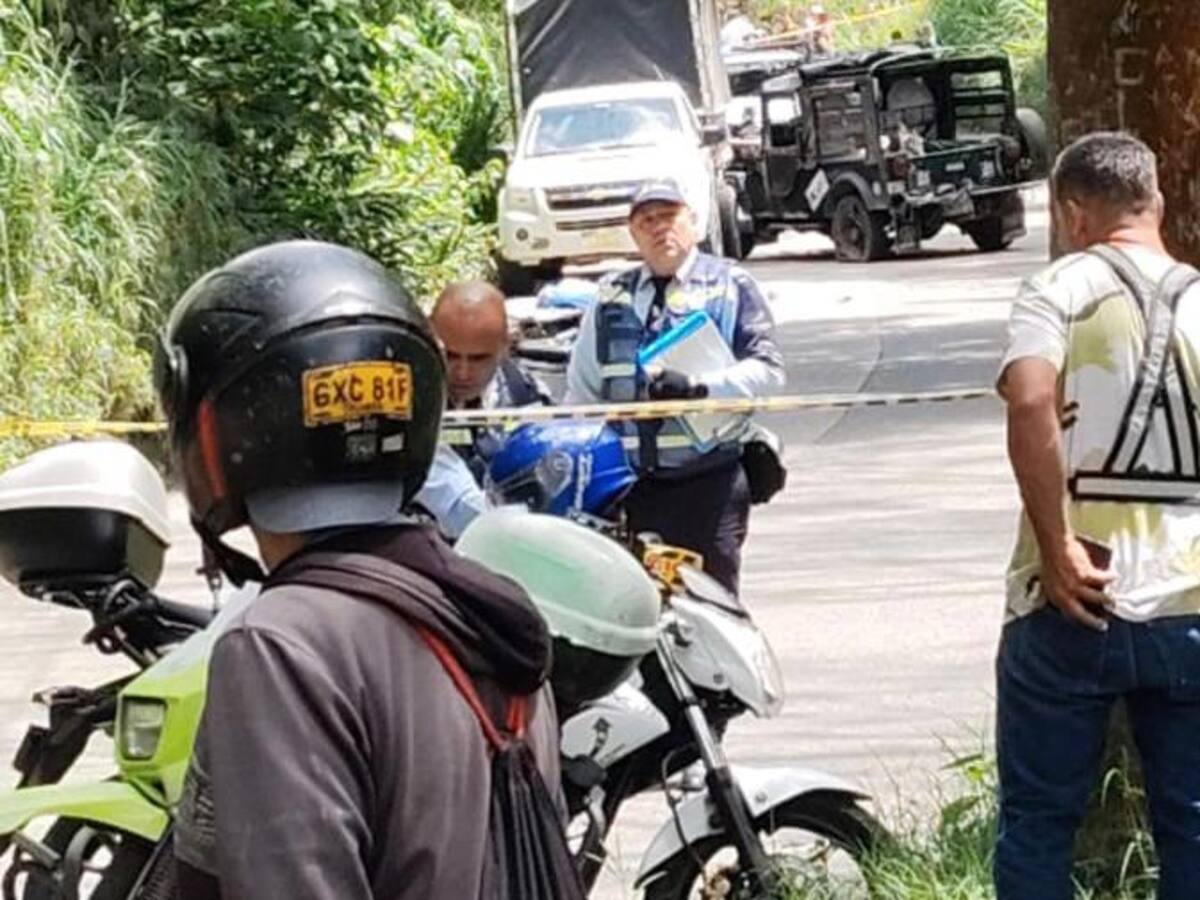 Motociclista perdió la vida en accidente de tránsito en la vía Pereira - La Florida