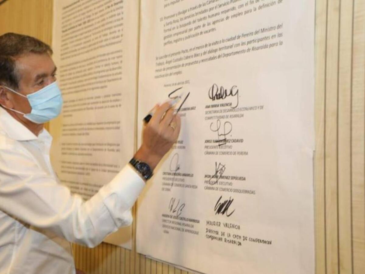 Risaralda firmó pacto por la reactivación del empleo y la formalización