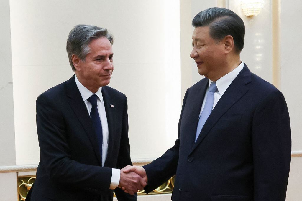 Xi Jinping y Blinken - Getty Images