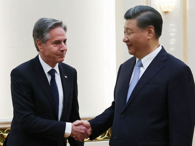 Xi Jinping y Blinken - Getty Images