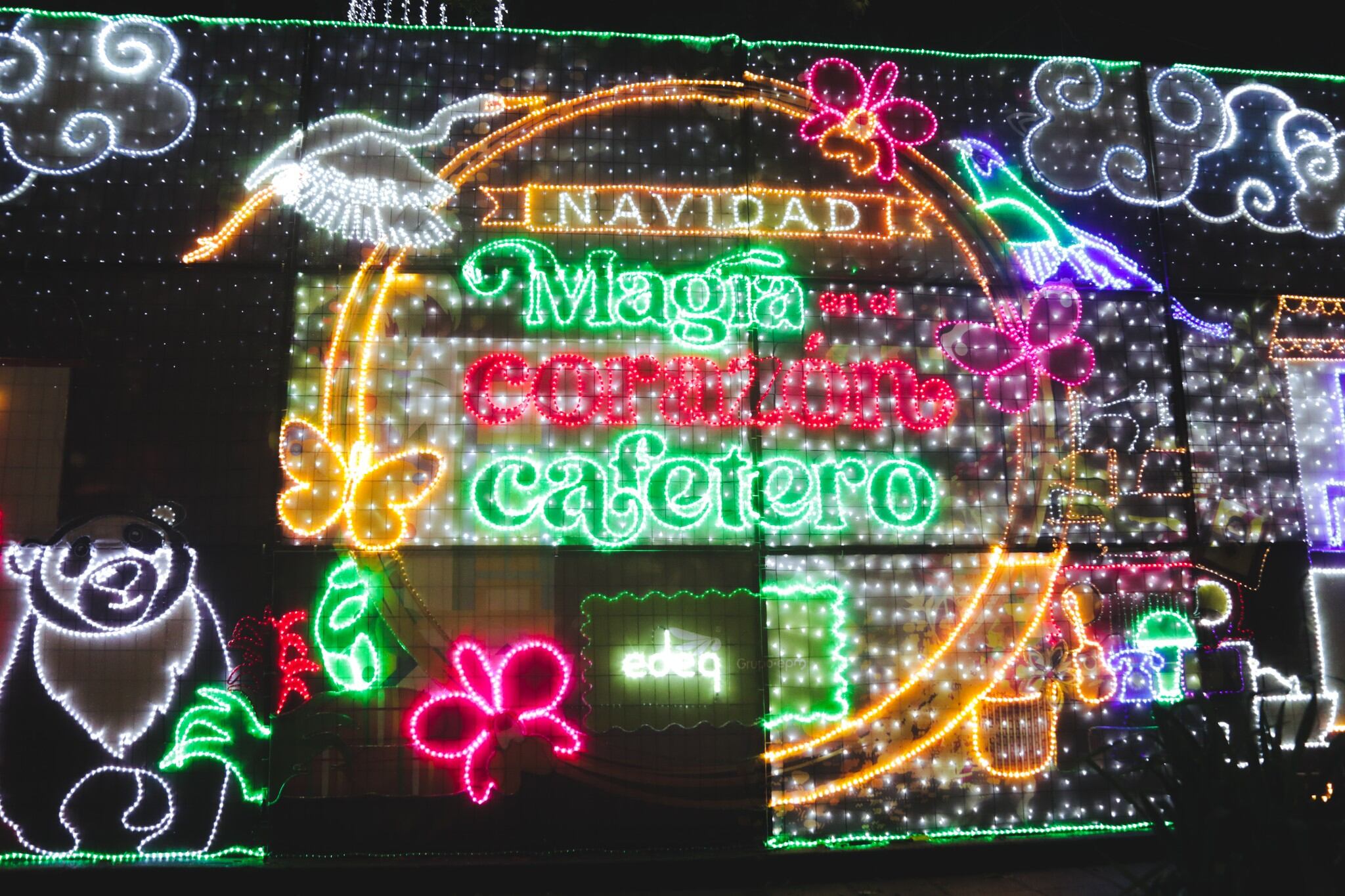 Alumbrado navideño en Armenia. Foto Cortesía Edeq