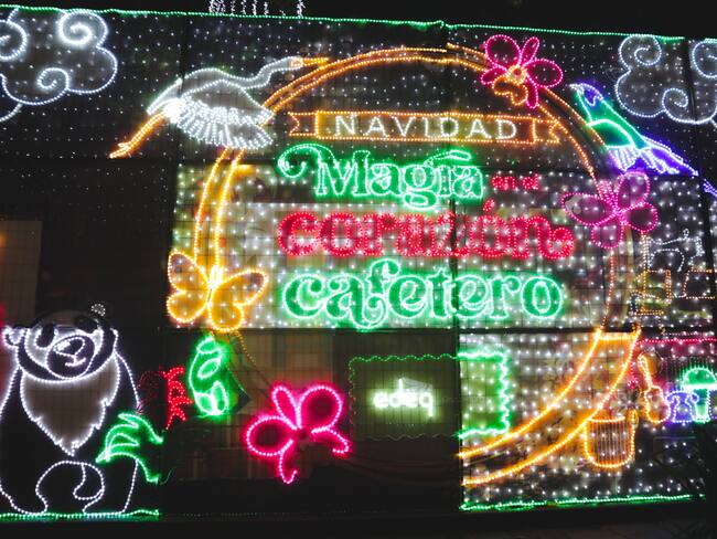 Alumbrado navideño en Armenia. Foto Cortesía Edeq
