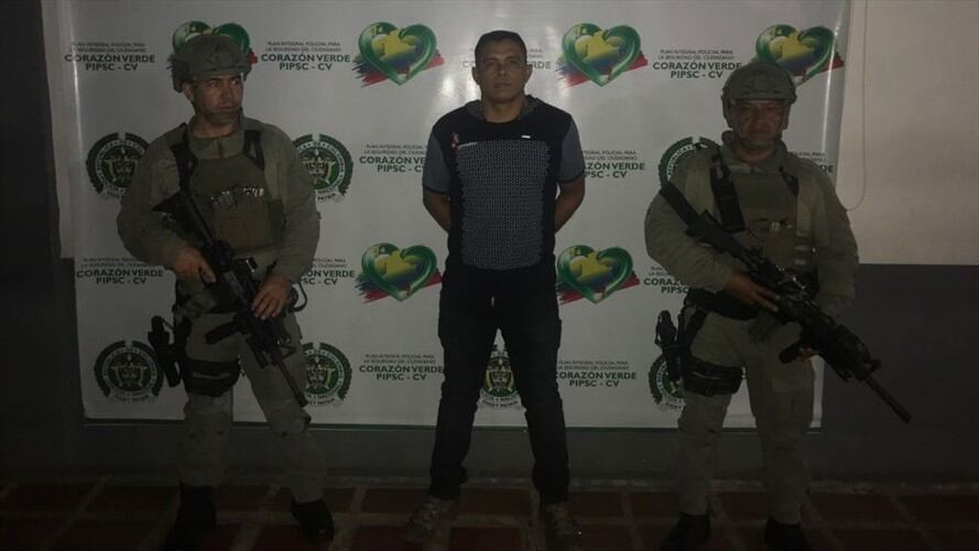 En la ciudad de Cali fue capturado Alberto Rodríguez Pérez, alias Caliche. Foto: Ejército Nacional