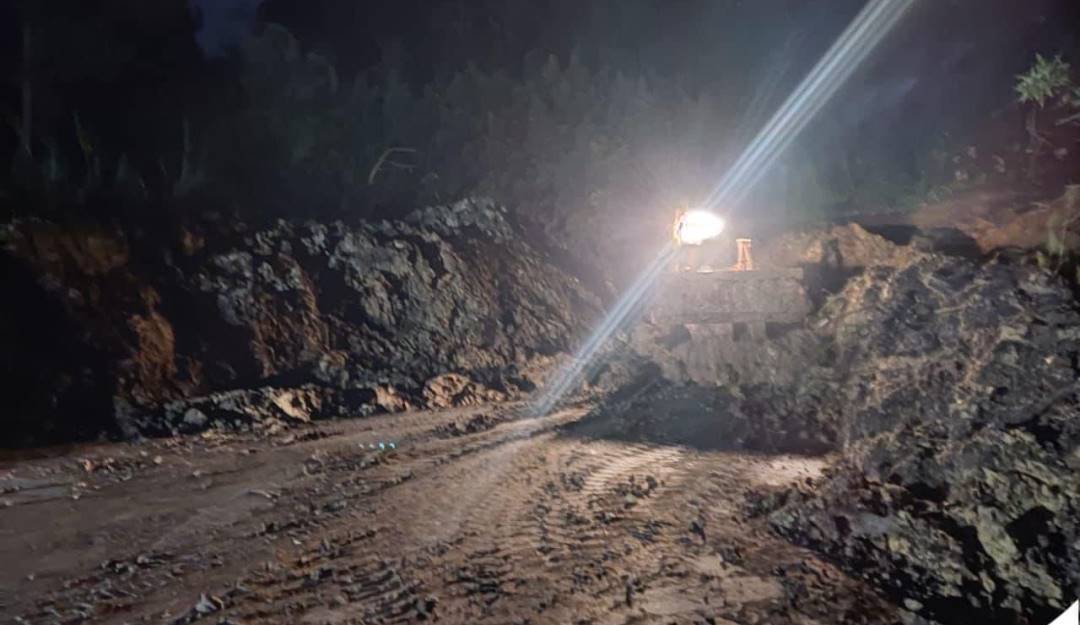 Deslizamiento de tierra en Pensilvania, Caldas. Crédito: Alcaldía de Pensilvania.