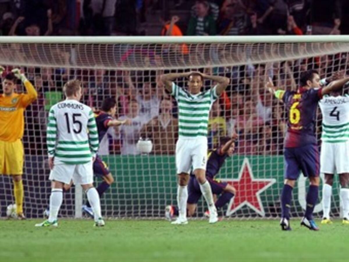 Barcelona en el último suspiro del partido logró vencer a Celtic