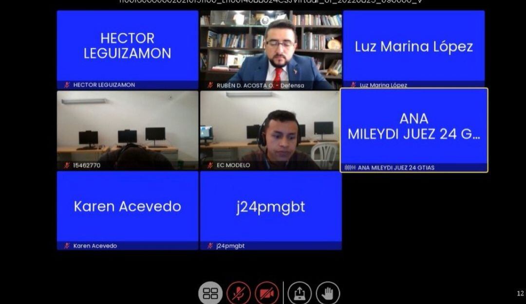 Audiencia en la que un juez ordenó la libertad de dos jóvenes implicados en vandalismo en medio de protestas 