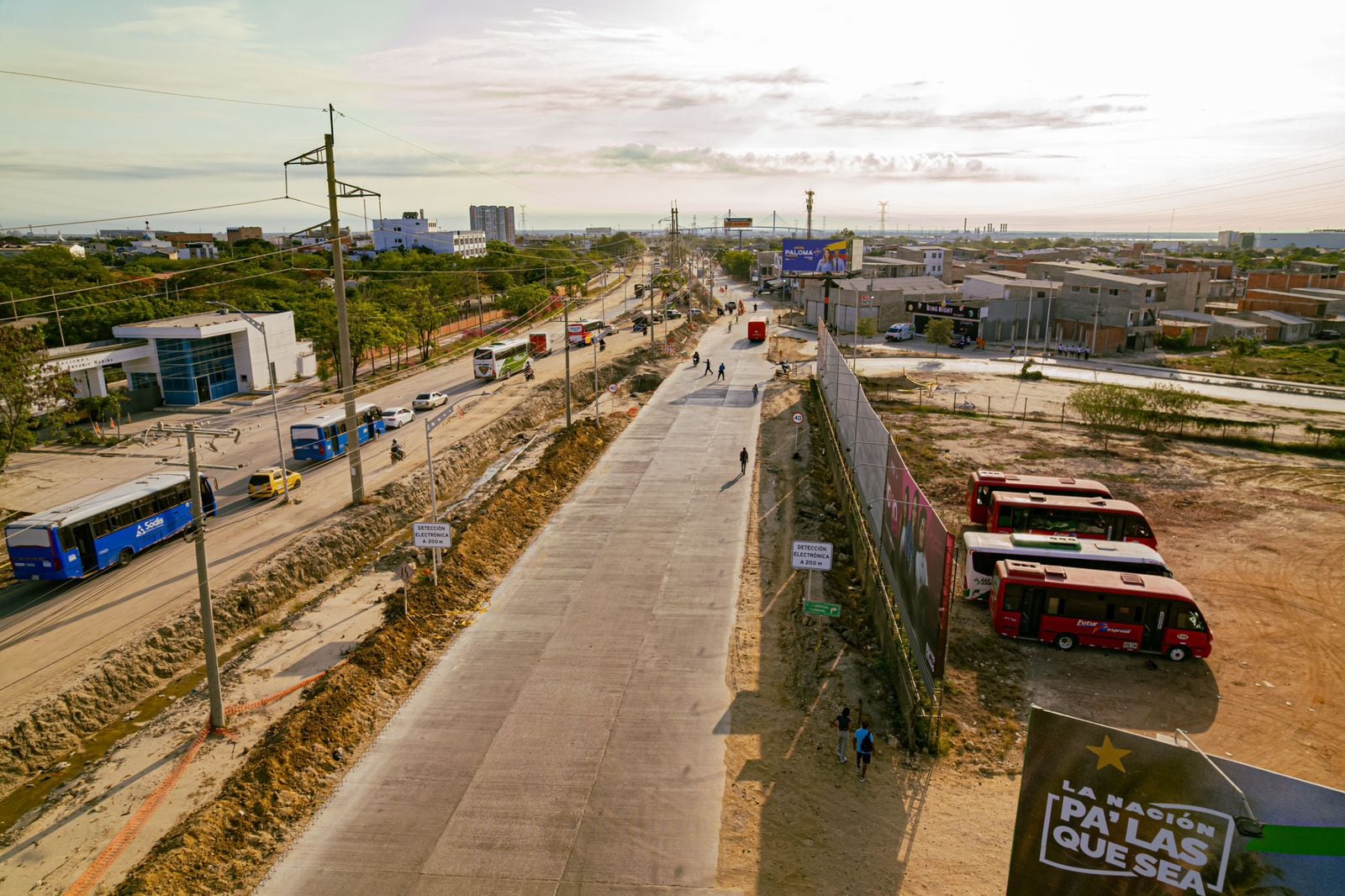 Avance de los trabajos en La Circunvalar. Foto: Alcaldía de Soledad.