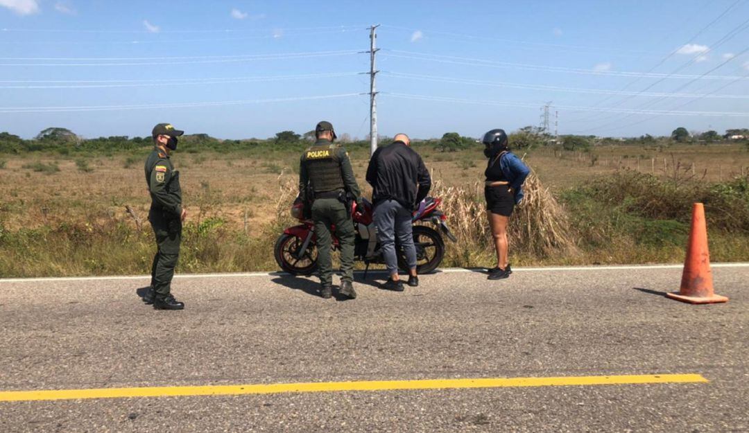 Operativos en la ruta 90, vía que comunica a la vía al Mar con La Cordialidad