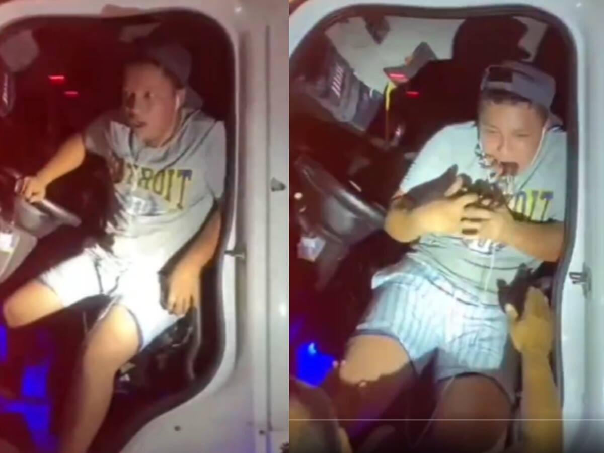 VIDEO | Las escalofriantes imágenes de un conductor que actúa como si estuviera poseído