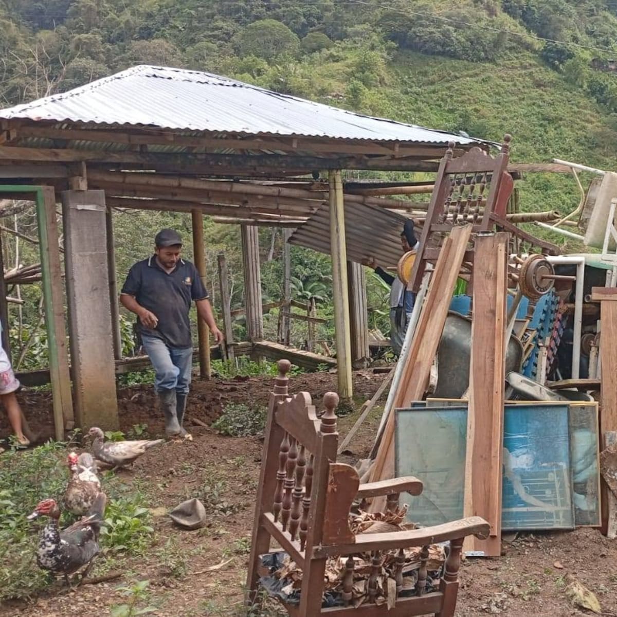14 familias en cinco veredas reportaron daños tras intenso vendaval en Dabeiba, Antioquia
