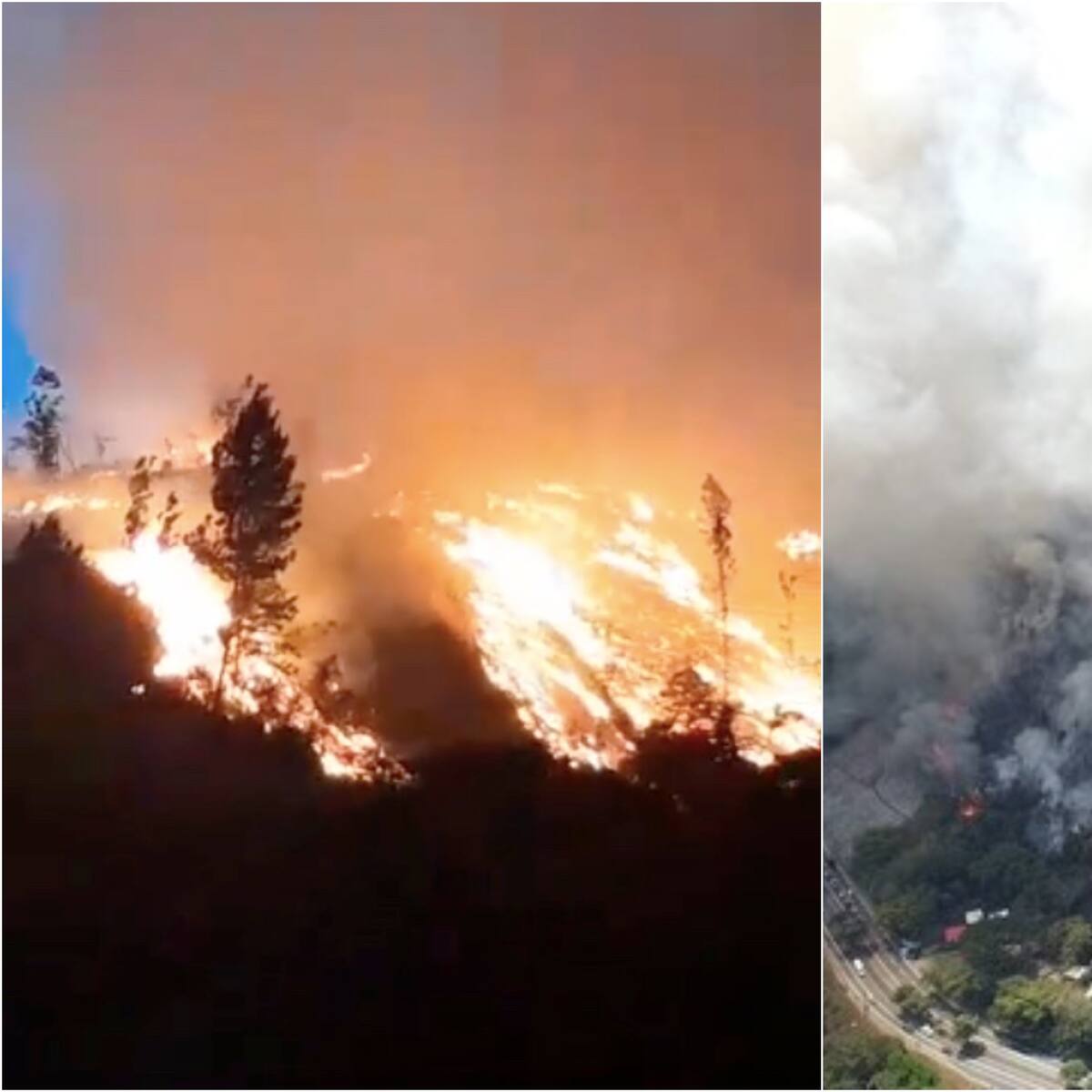 Piedecuesta, Santander: pánico en Ruitoque Condominio por incontrolable incendio