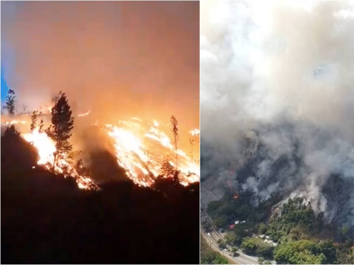 Piedecuesta, Santander: pánico en Ruitoque Condominio por incontrolable incendio