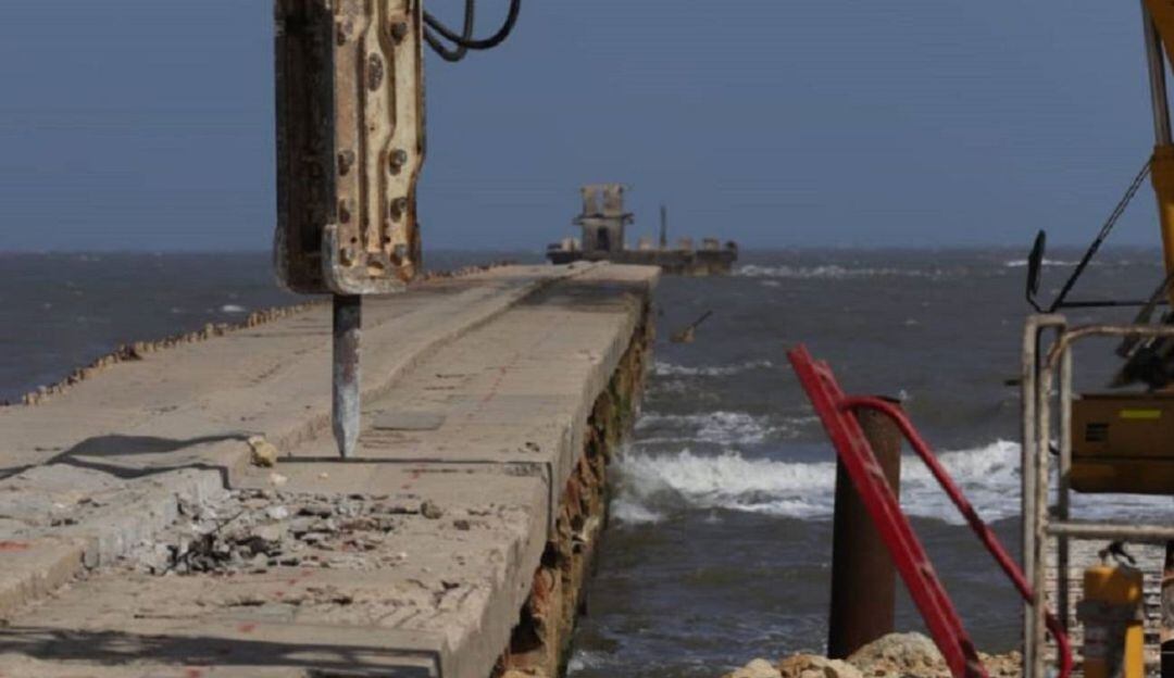 Archivo. Obras de remodelación de 200 metros del Muelle de Puerto Colombia
