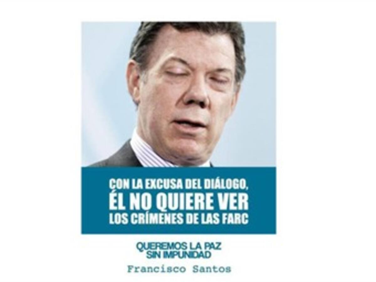Francisco Santos utiliza imagen del presidente en nueva valla