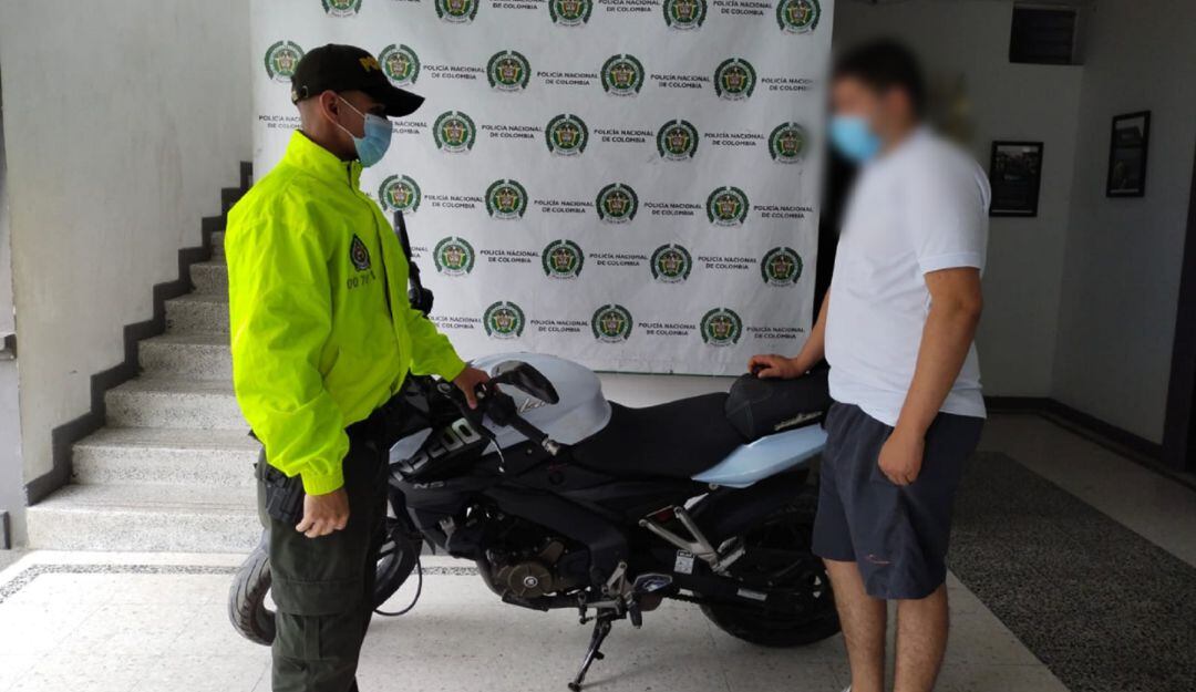 Motocicleta recuperada en Villamarìa