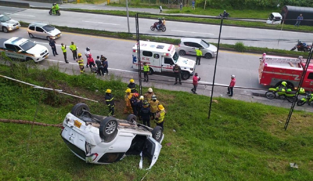 Lugar del accidente en el barrio Aranjuez.