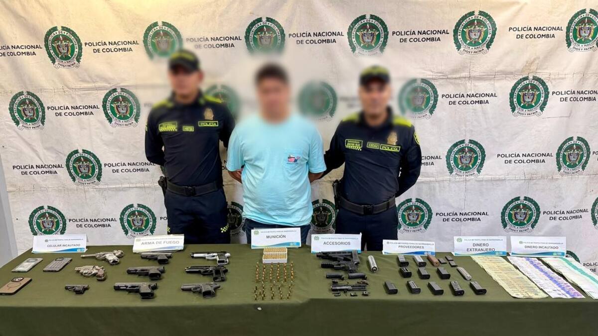 Cae presunto traficante de armas que surtía a estructuras criminales en Barranquilla