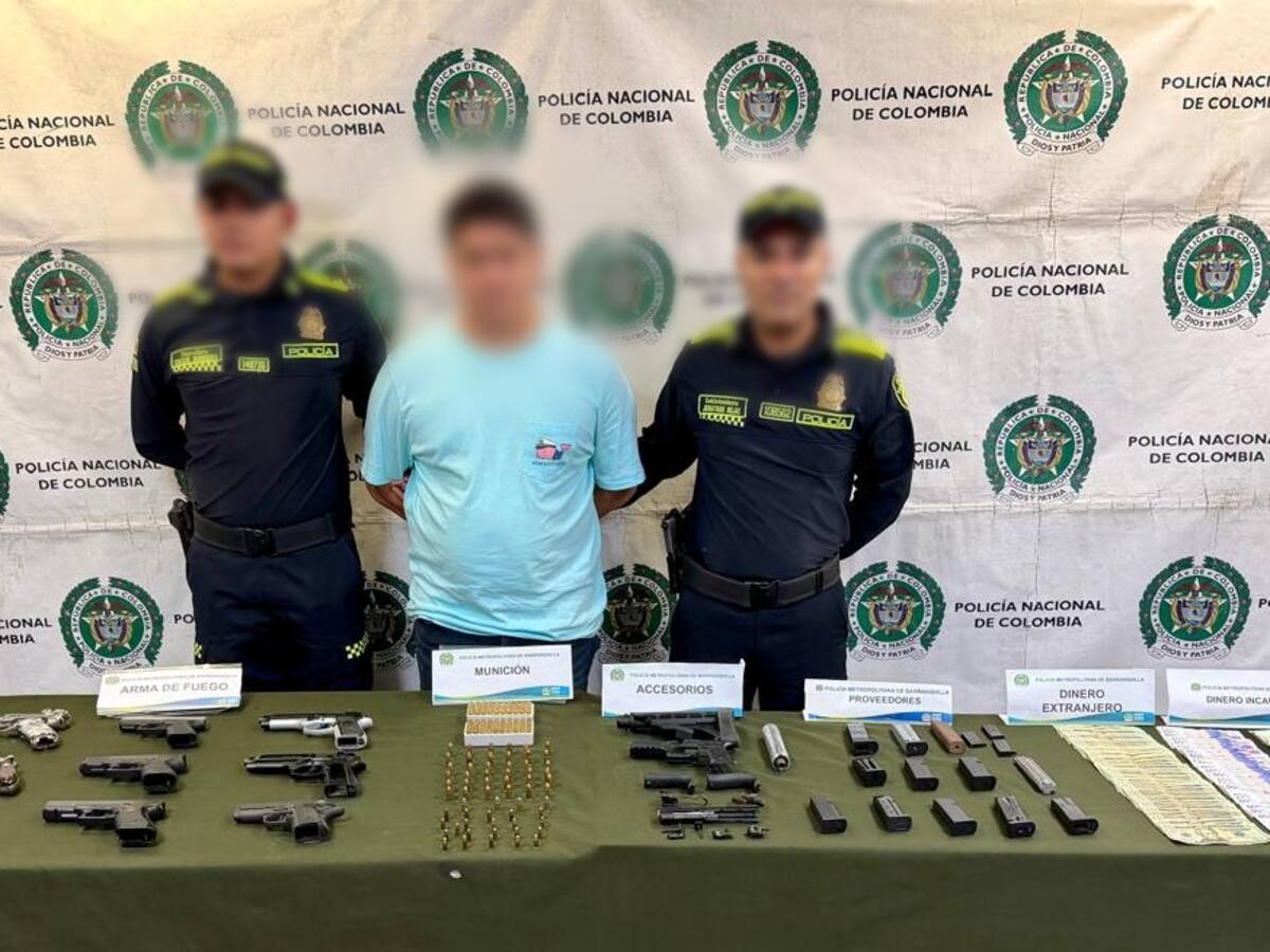 Cae presunto traficante de armas que surtía a estructuras criminales en Barranquilla