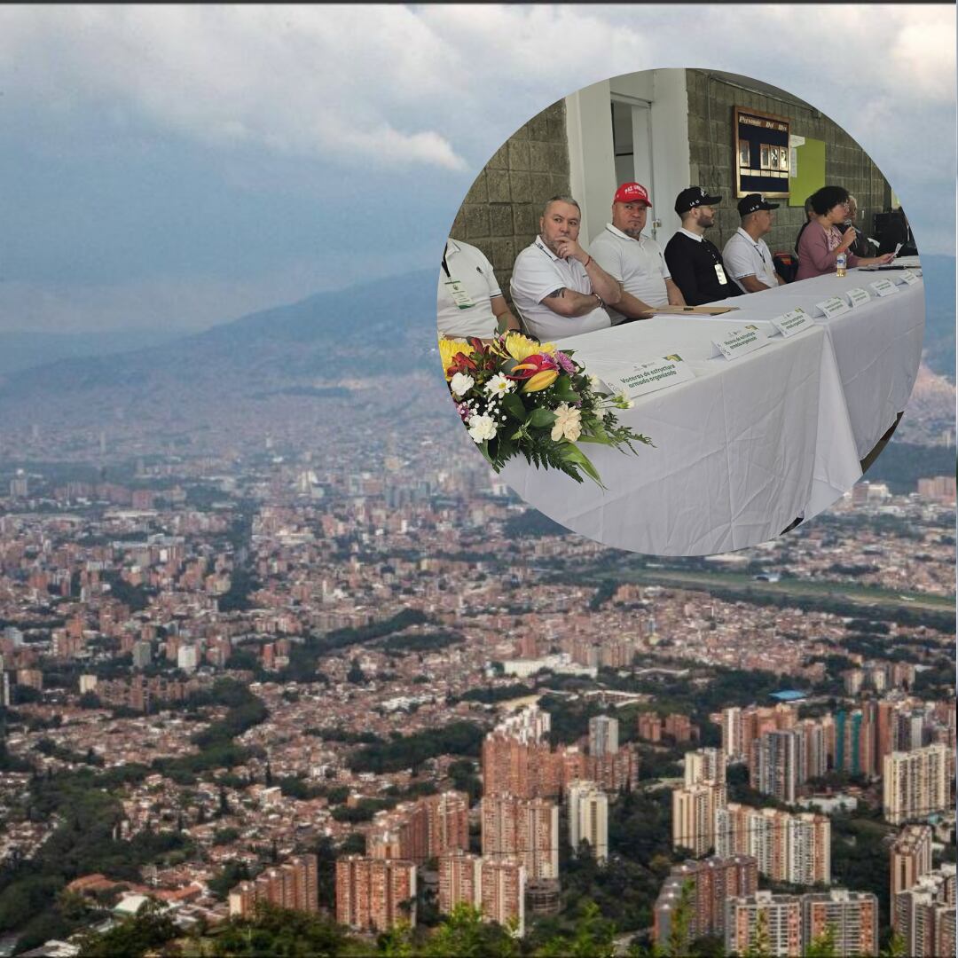 Medellín panorámica y mesa de dialogo- foto cortesía