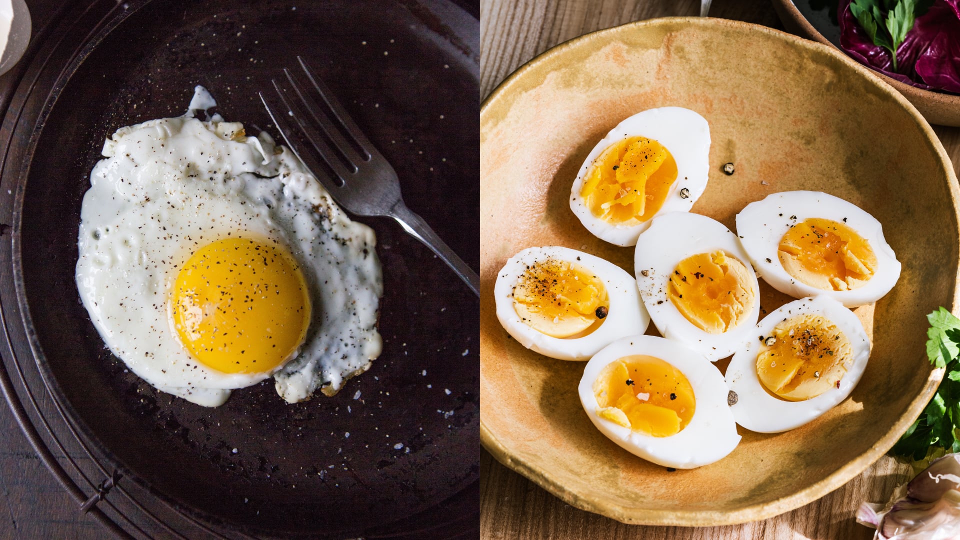 Huevo frito y huevo duro - Getty Images