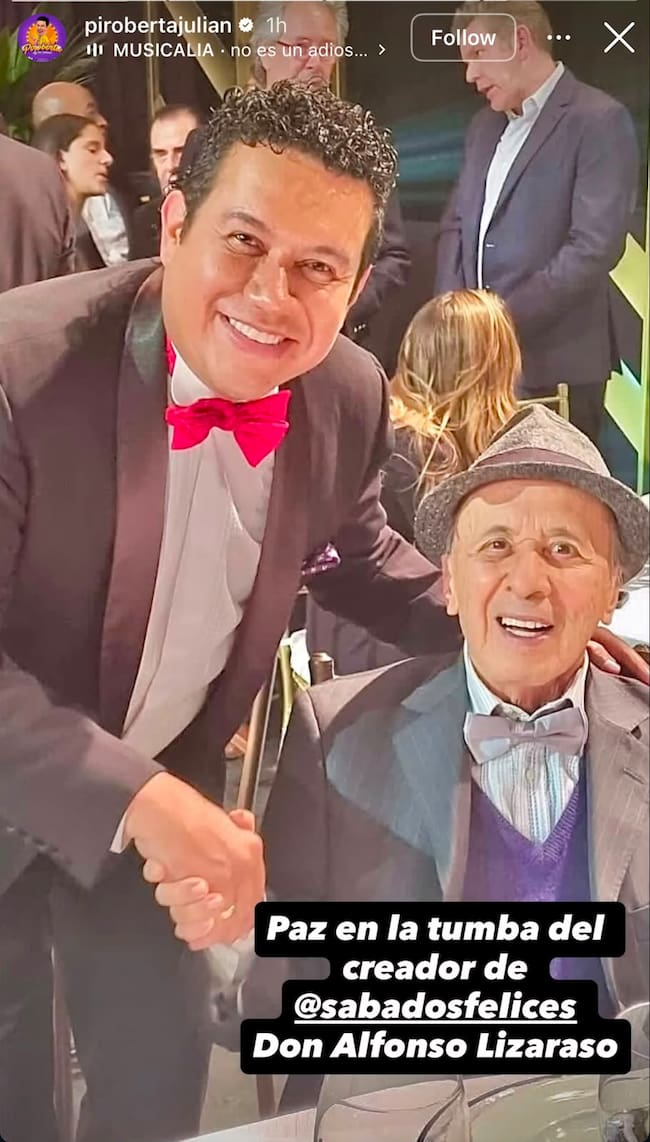 Humorista Piroberta con el Maestro Lizarazo. Cortesía: @pirobertajulian