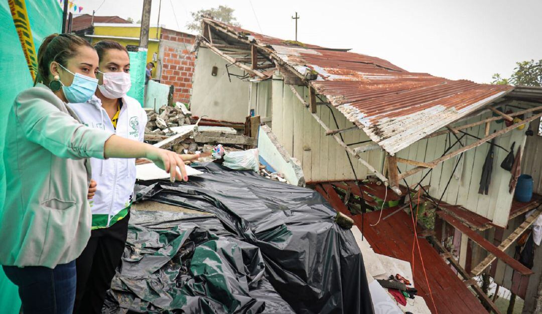 Daños en viviendas en Herveo, Tolima
