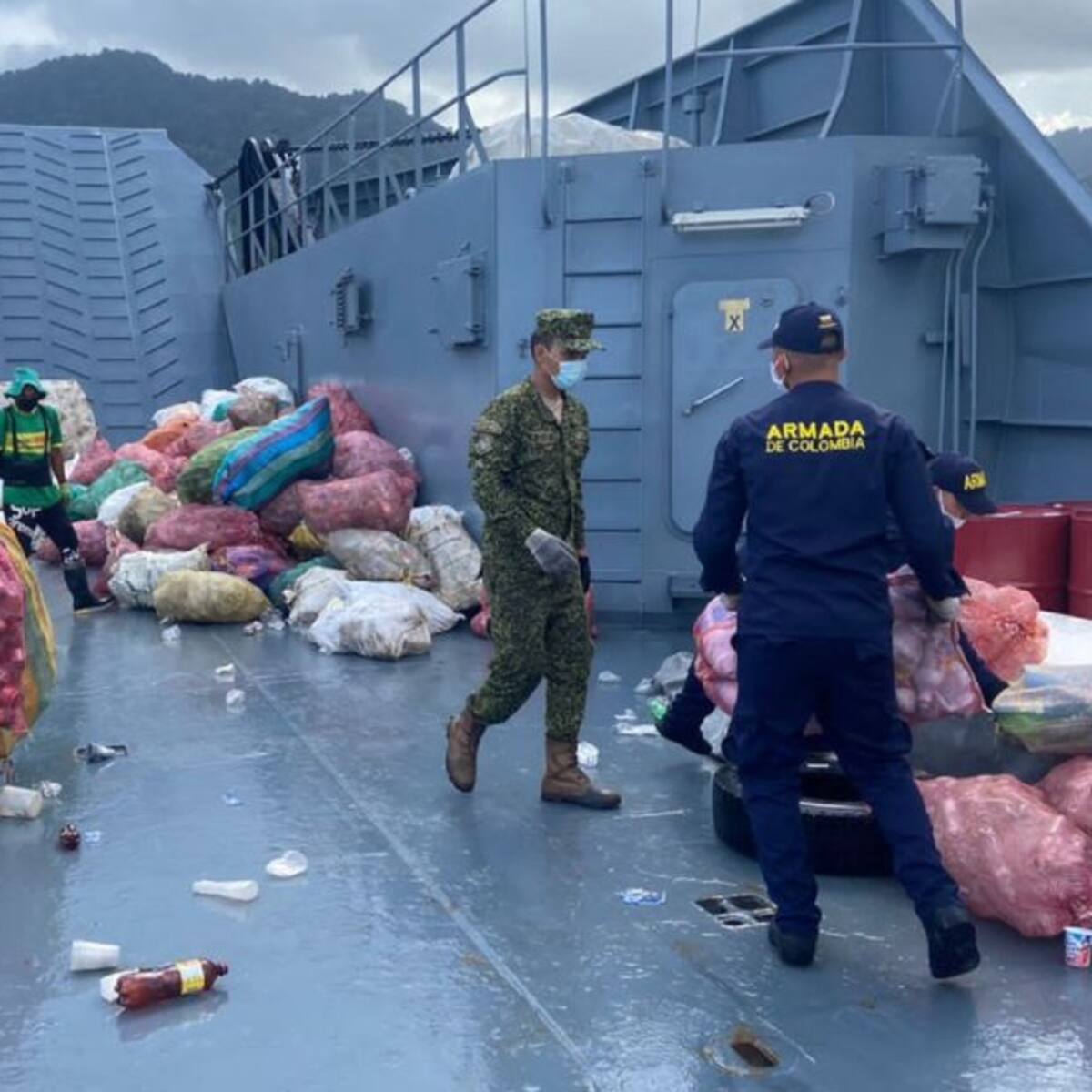 Armada Nacional sacó de Capurganá 15 toneladas de reciclaje