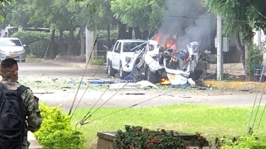 Atentado con carro bomba en brigada 30 del Ejército Nacional en Cúcuta/Foto: Cortesía