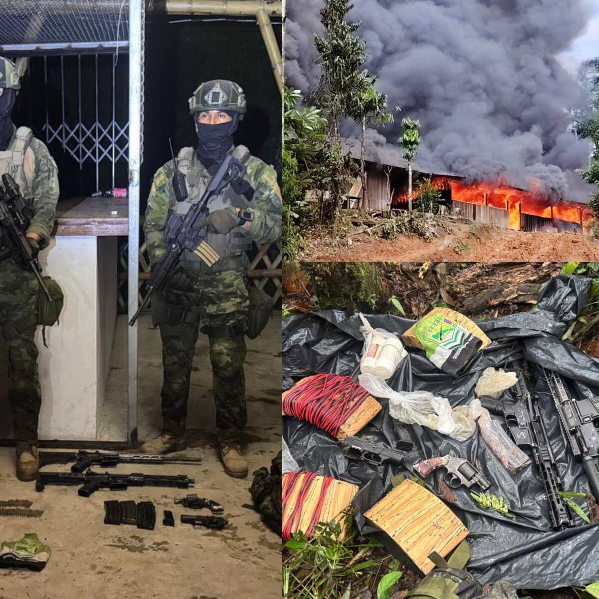 Ecuador encuentra armas y minas de disidencias de las Farc en frontera con Colombia
