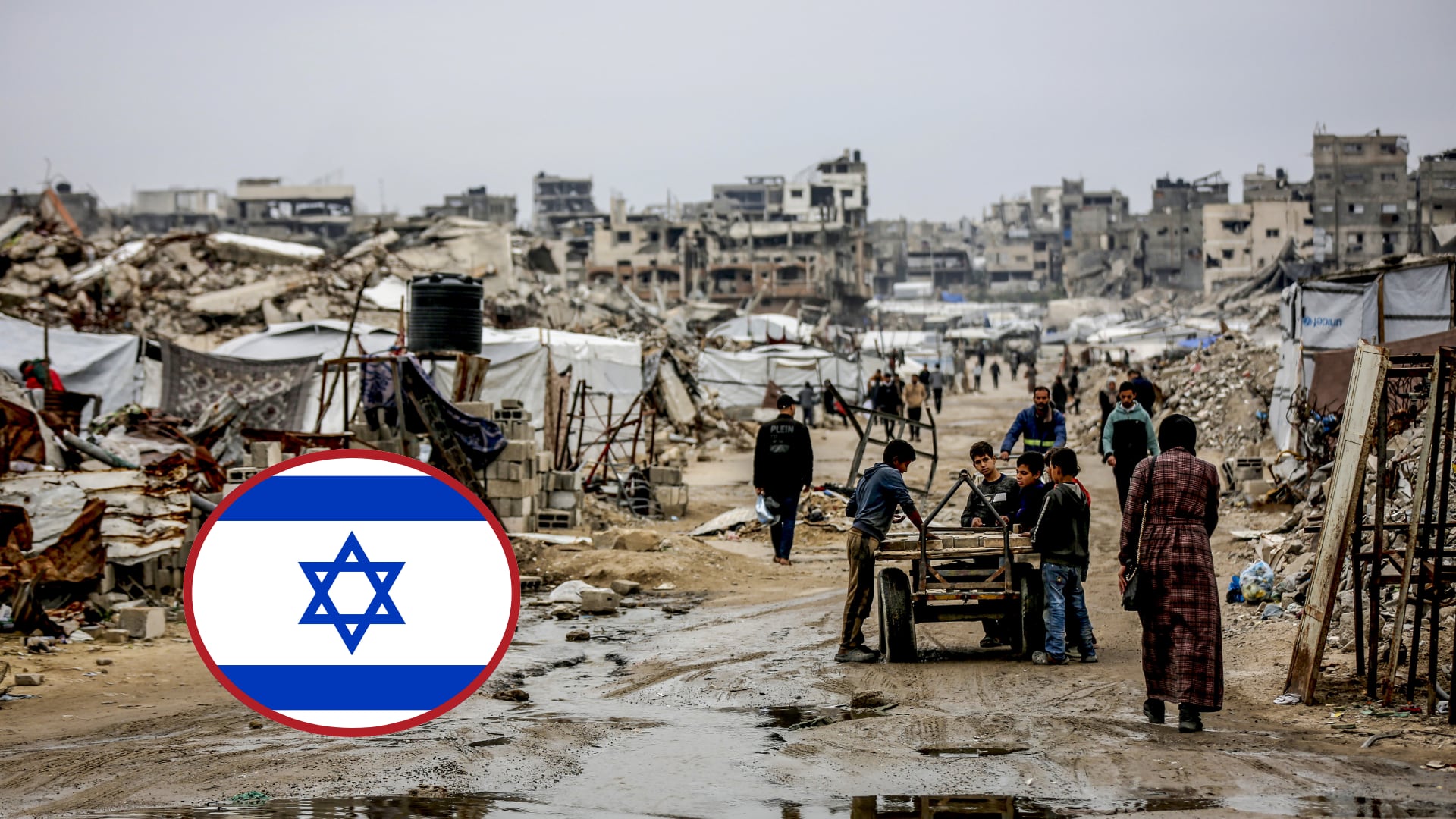 Palestinos en la Franja de Gaza. Foto: Saeed M. M. T. Jaras.Israel. Foto: Getty Images.