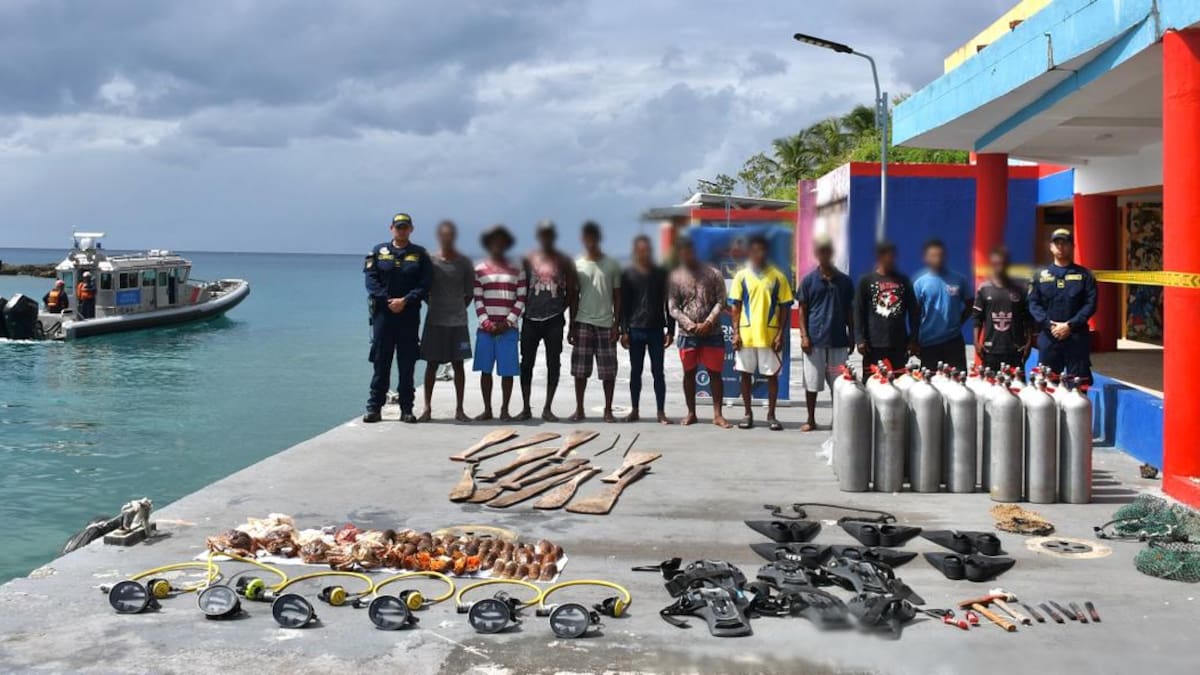 Armada intercepta a 12 hondureños por pesca ilegal en San Andrés y Providencia