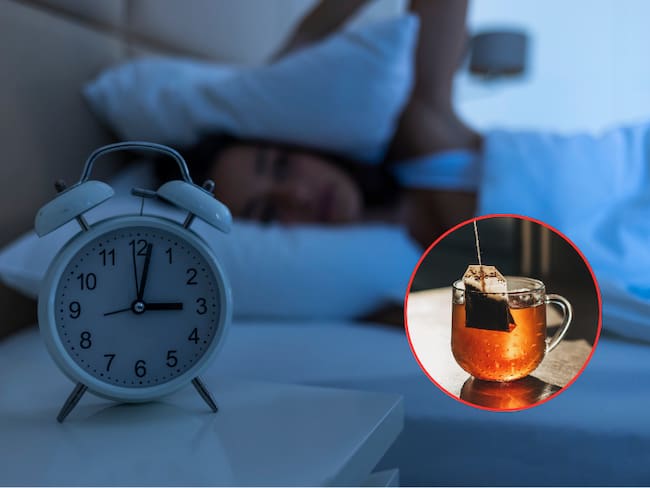 Mujer frustrada porque no puede dormir / Té para conciliar el sueño (Getty Images)