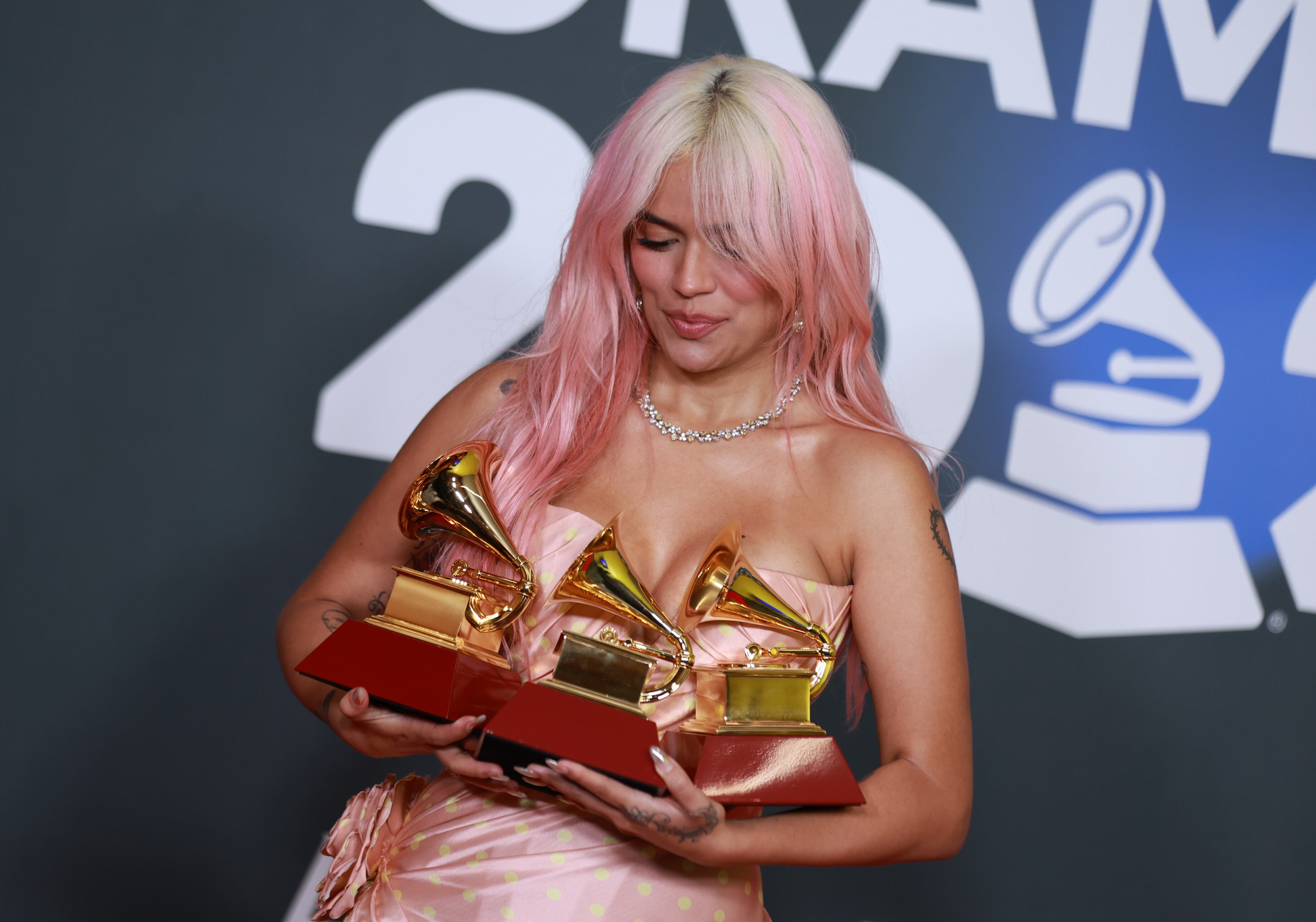 Karol G Latin Grammy Awards  (Photo by Patricia J. Garcinuno/WireImage)