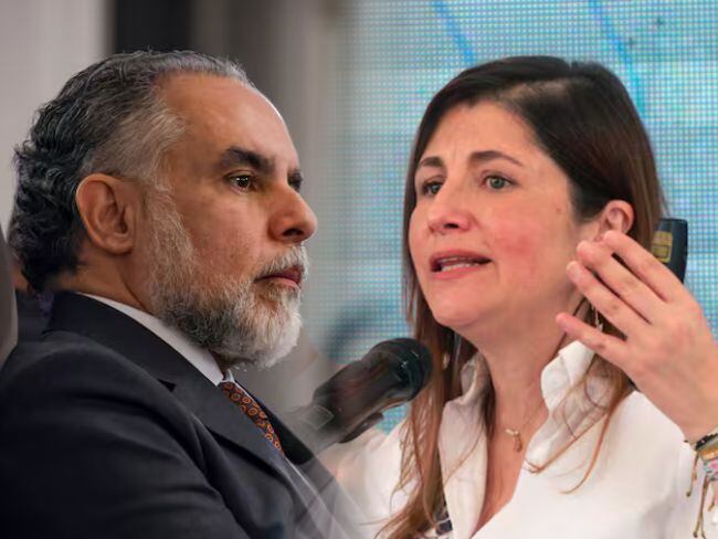 Ministro del Interior, Armando Benedetti y la Defensora del Pueblo, Iris Marín