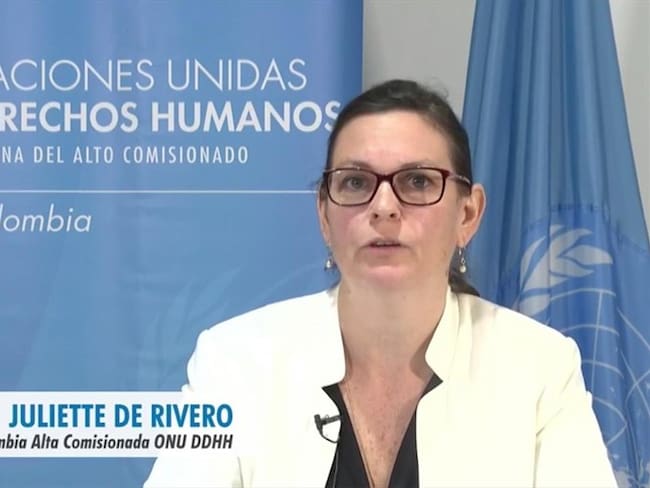 La representante de Naciones Unidas en Colombia para los Derechos Humanos, Juliette de Rivero.