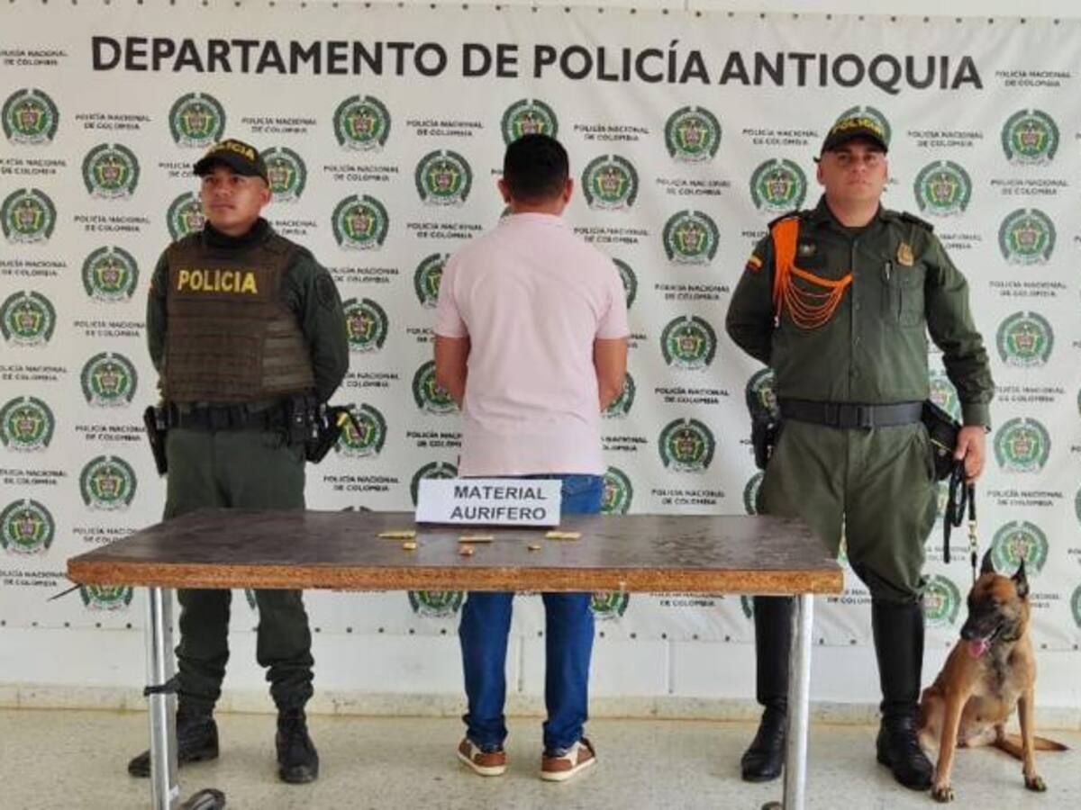 En Caucasia fue capturado un hombre con oro valorado en casi $500 millones
