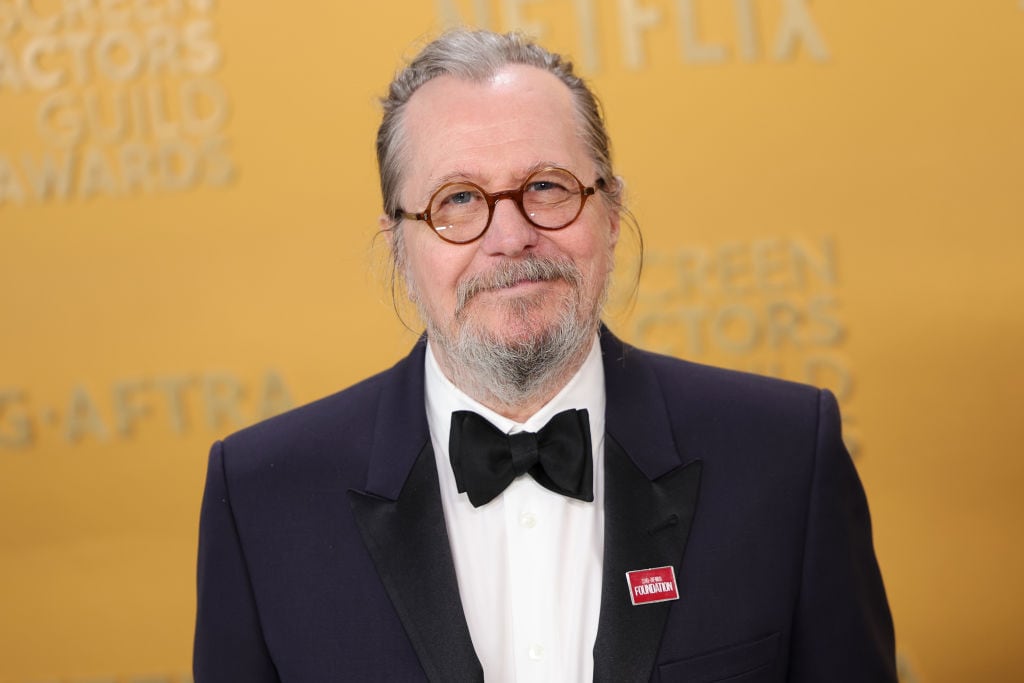 LOS ANGELES, CALIFORNIA - FEBRUARY 23: Gary Oldman arrives at the 31st Annual Screen Actors Guild Awards at Shrine Auditorium and Expo Hall on February 23, 2025 in Los Angeles, California. (Photo by Maya Dehlin Spach/GA/The Hollywood Reporter via Getty Images)