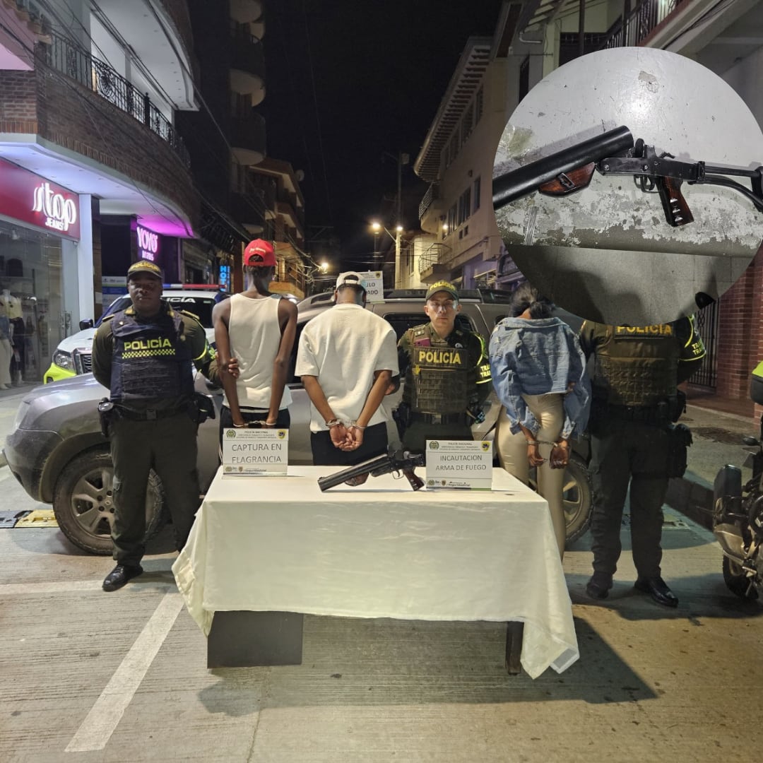 Lanzagranadas incautado en Antioquia- foto policía Antioquia