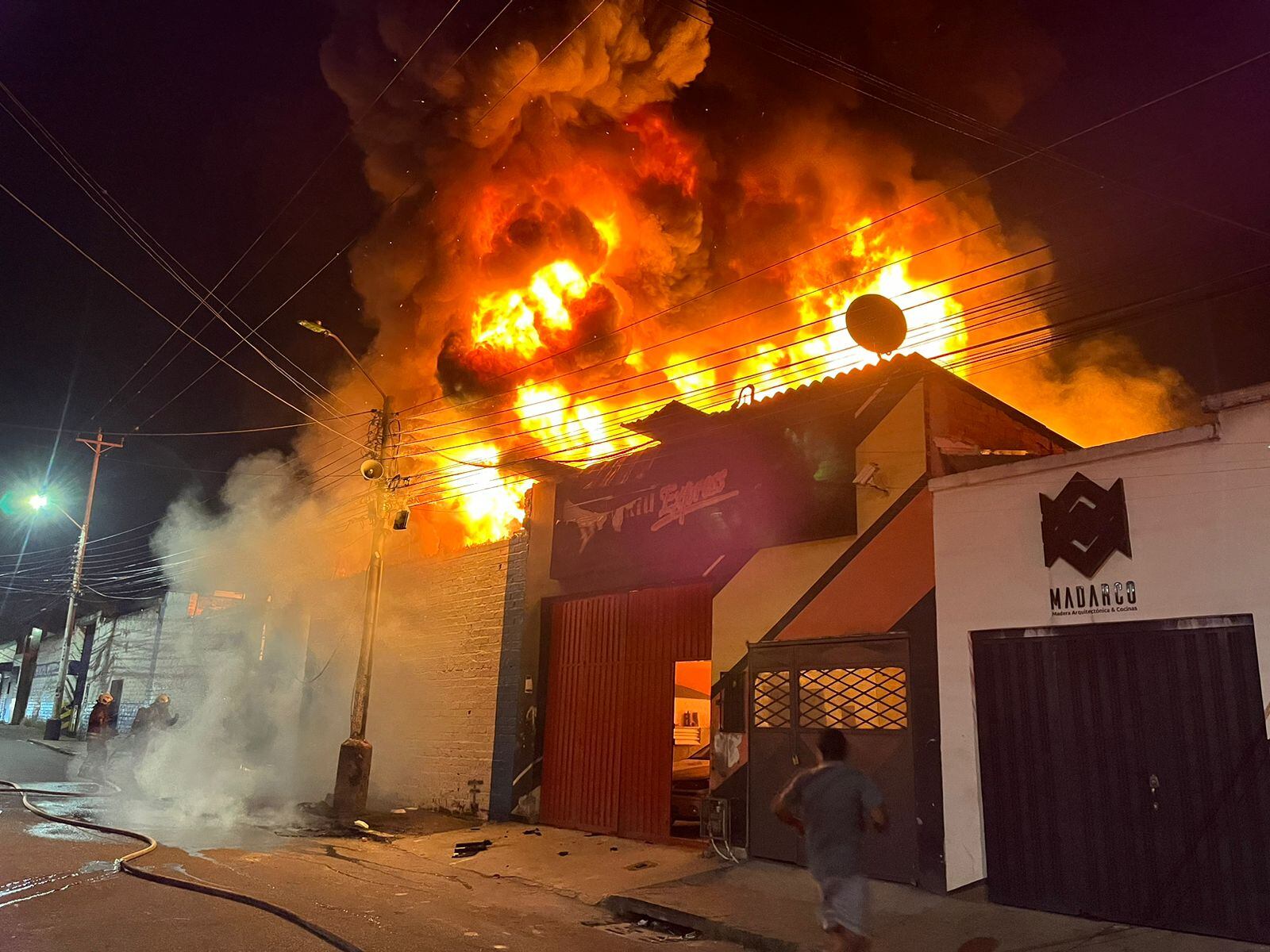 Incendio barrio Girardot de Bucaramanga