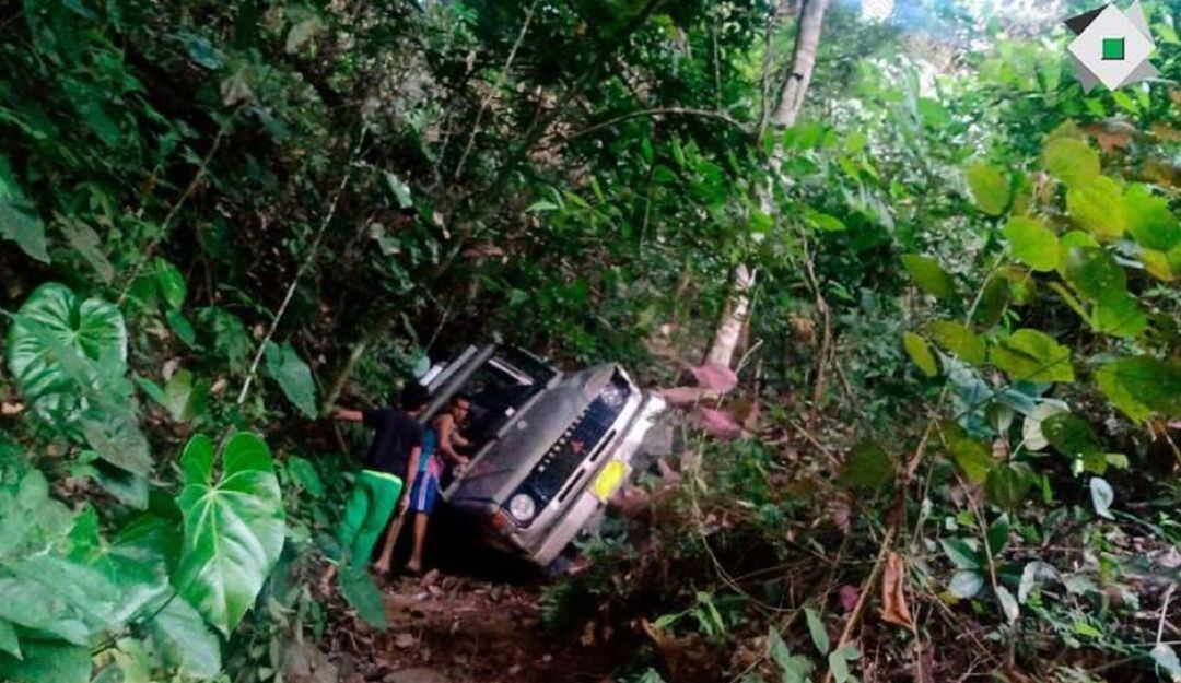 El vehículo rodó 40 metros aproximadamente.