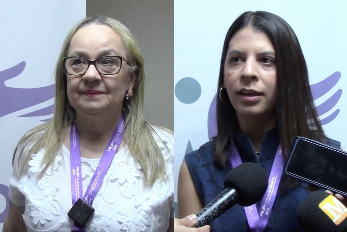 Alexandra Marthe Manjarrés (izq.) y Blanca Arteaga Morales. Foto: Caracol Radio.