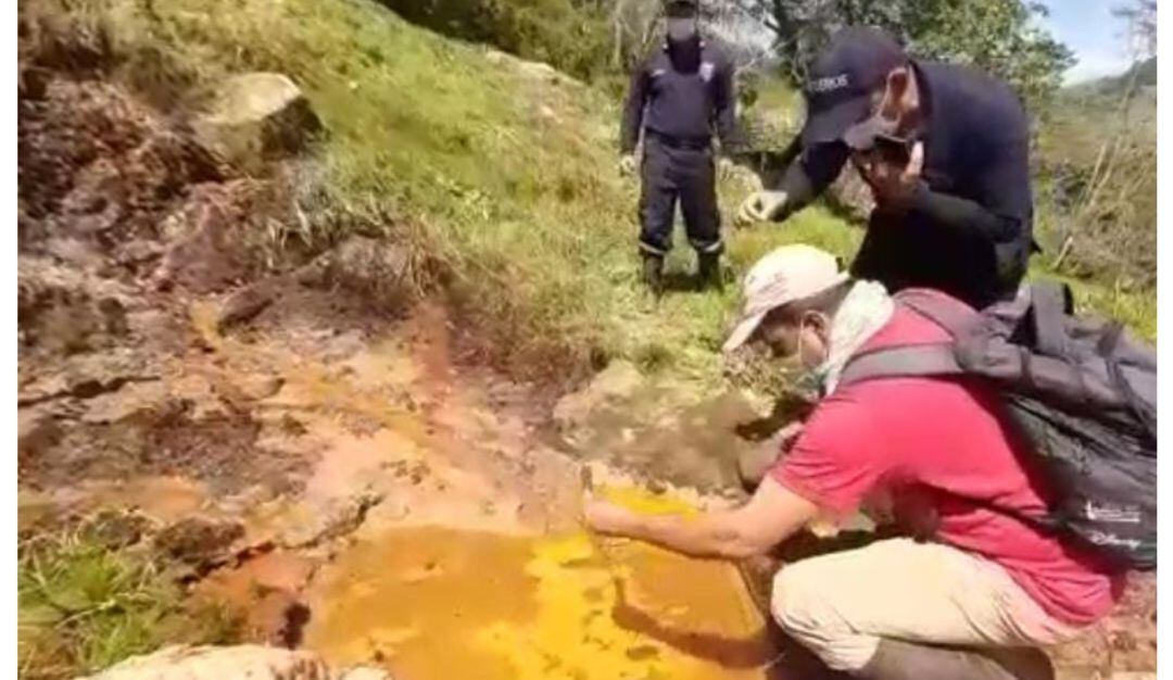 Afloramientos de hidrocarburos en San Luis de Gaceno. 