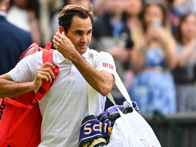 Roger Federer luego de caer en Wimbledon